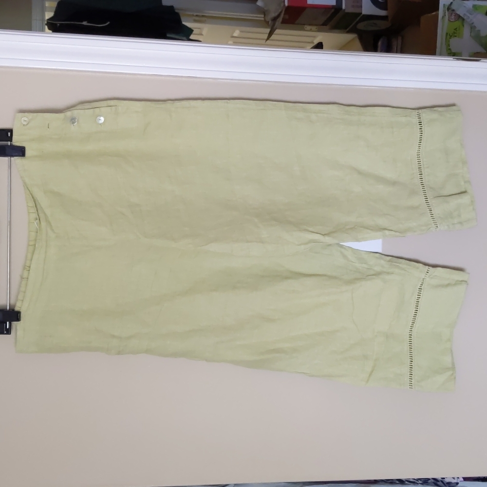 Lime green linen
